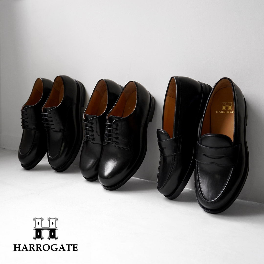【11月上旬頃まで】ハロゲイト HARROGATE 革靴ドレスシューズ ブラック 楽天市場】HARROGATE（ハロゲイト） Uチップ レザーシューズ