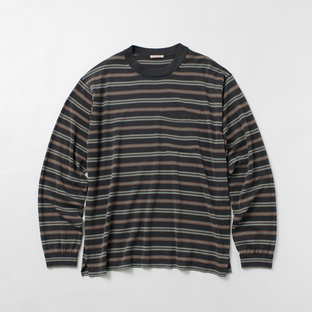 RYE TENDER（ライテンダー） キャップ ロングTシャツ / 長袖 メンズ レディース ボーダー コットンニット 胸ポケット | RYE TENDER | 02