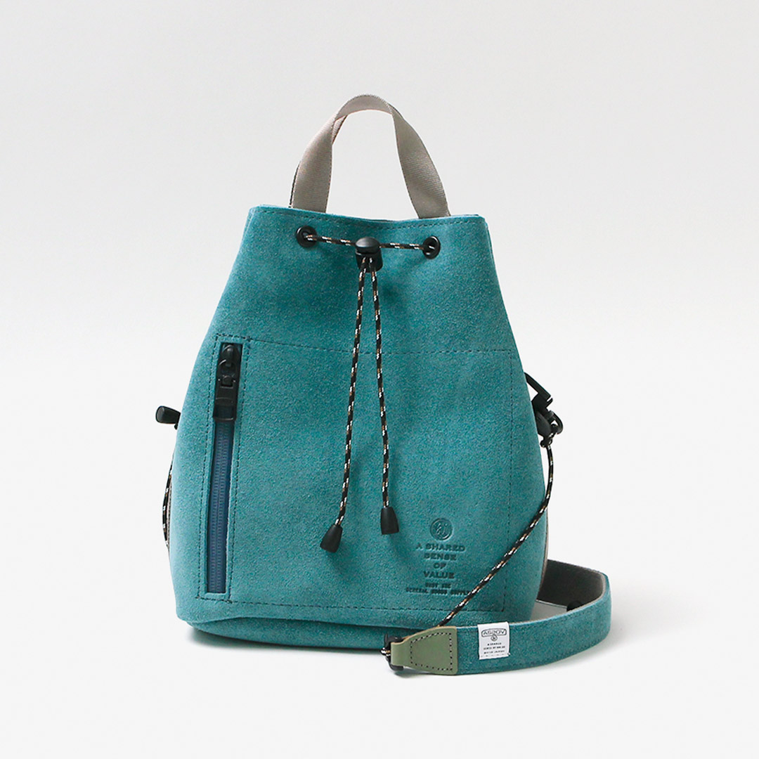 AS2OV（アッソブ） 撥水スエード ドローストリング バッグ / メンズ レディース 鞄 巾着 手提げ ショルダー 本革 コラボ | AS2OV | 04