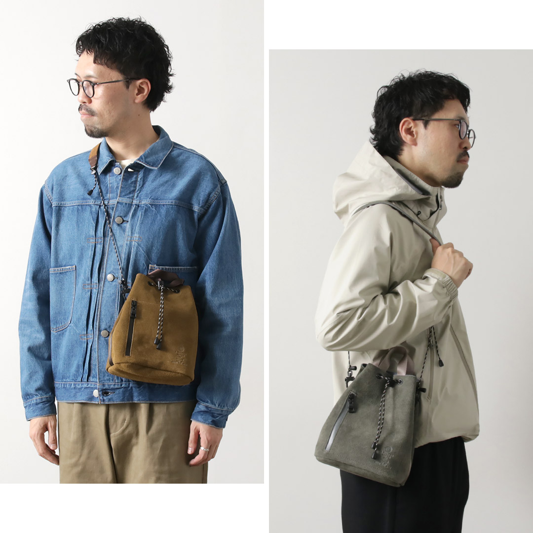 AS2OV AS2OV（アッソブ） 撥水スエード ドローストリング バッグ