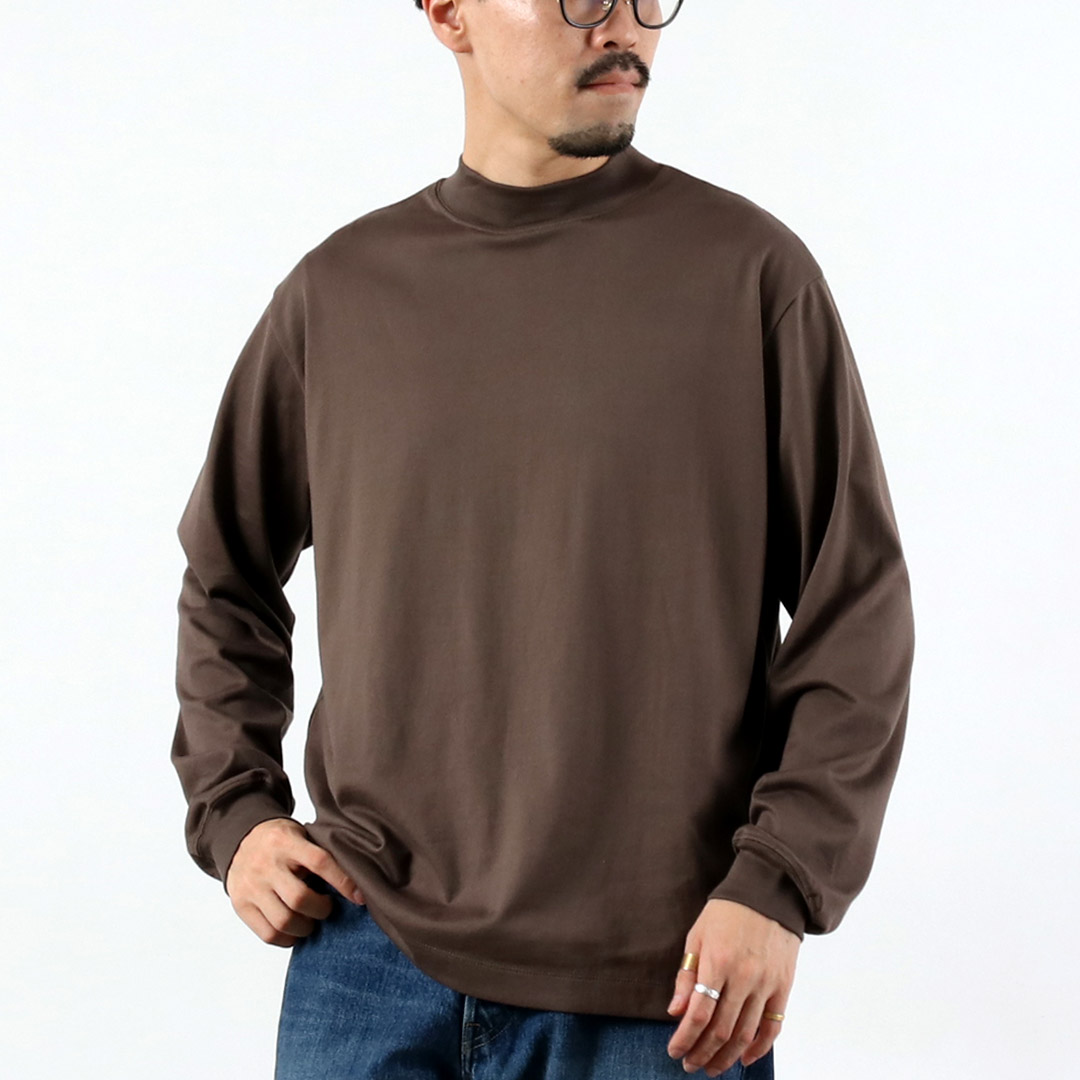 LIFiLL（リフィル） モックネック ロングスリーブTシャツ / メンズ トップス カットソー 長袖 インナー スーピマコットン 無地 | LIFiLL | 05