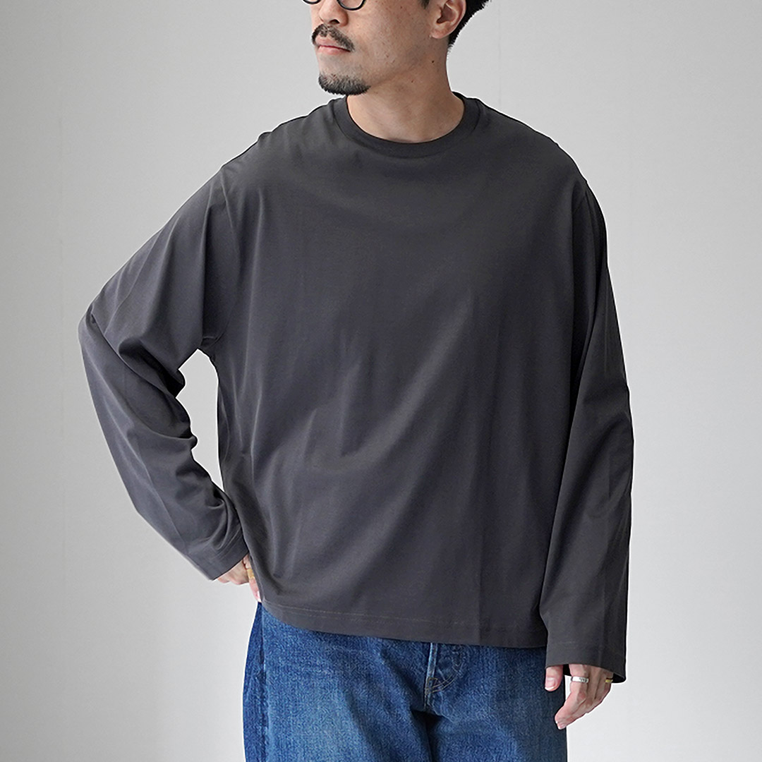HANDVAERK（ハンドバーク） 60/2 ロングスリーブTシャツ / メンズ Tシャツ ロンT 無地 綿 コットン 60/2 L/S T-SHIRT | handvaerk | 03