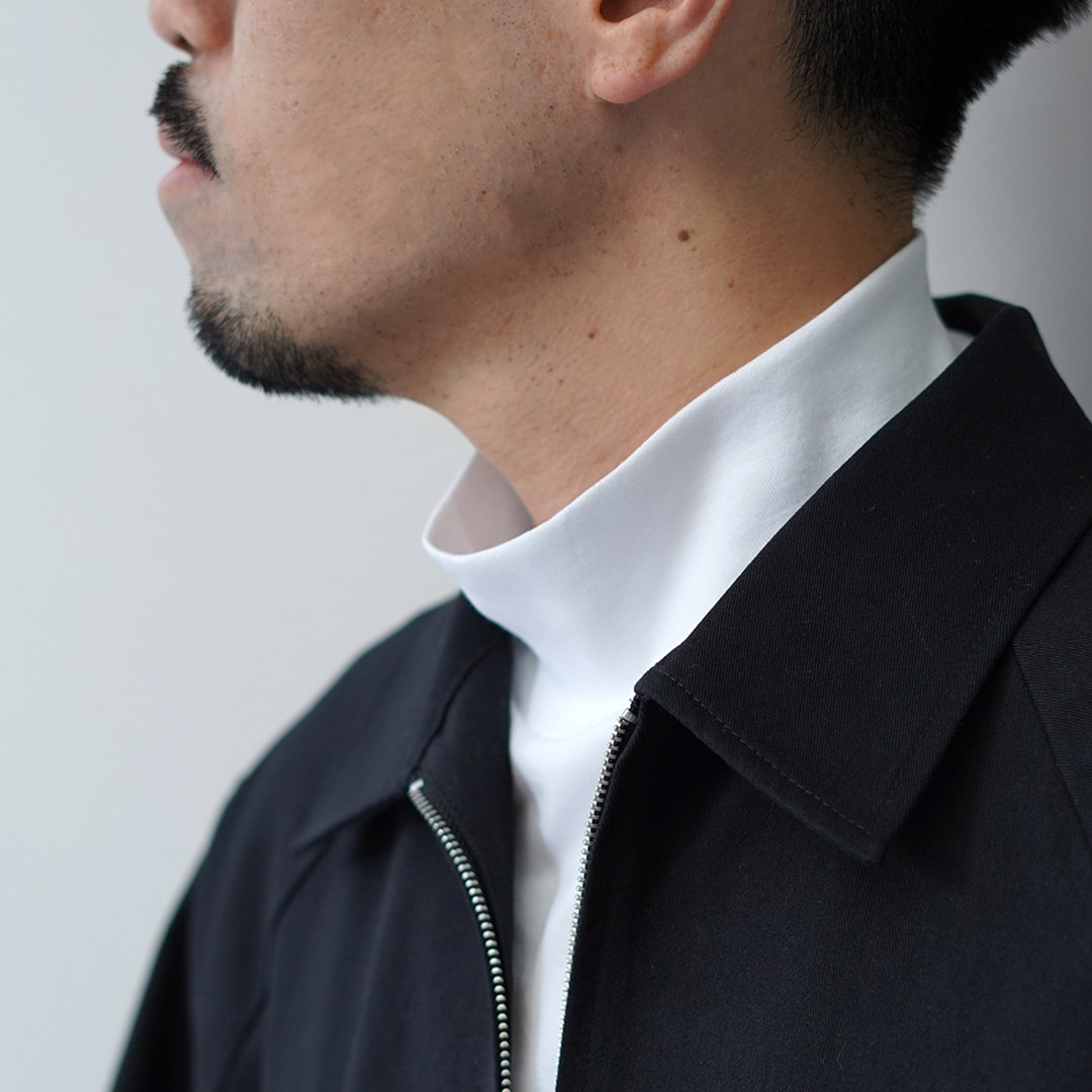 handvaerk（ハンドバーク） 60/2 モックネック ロングスリーブTシャツ 