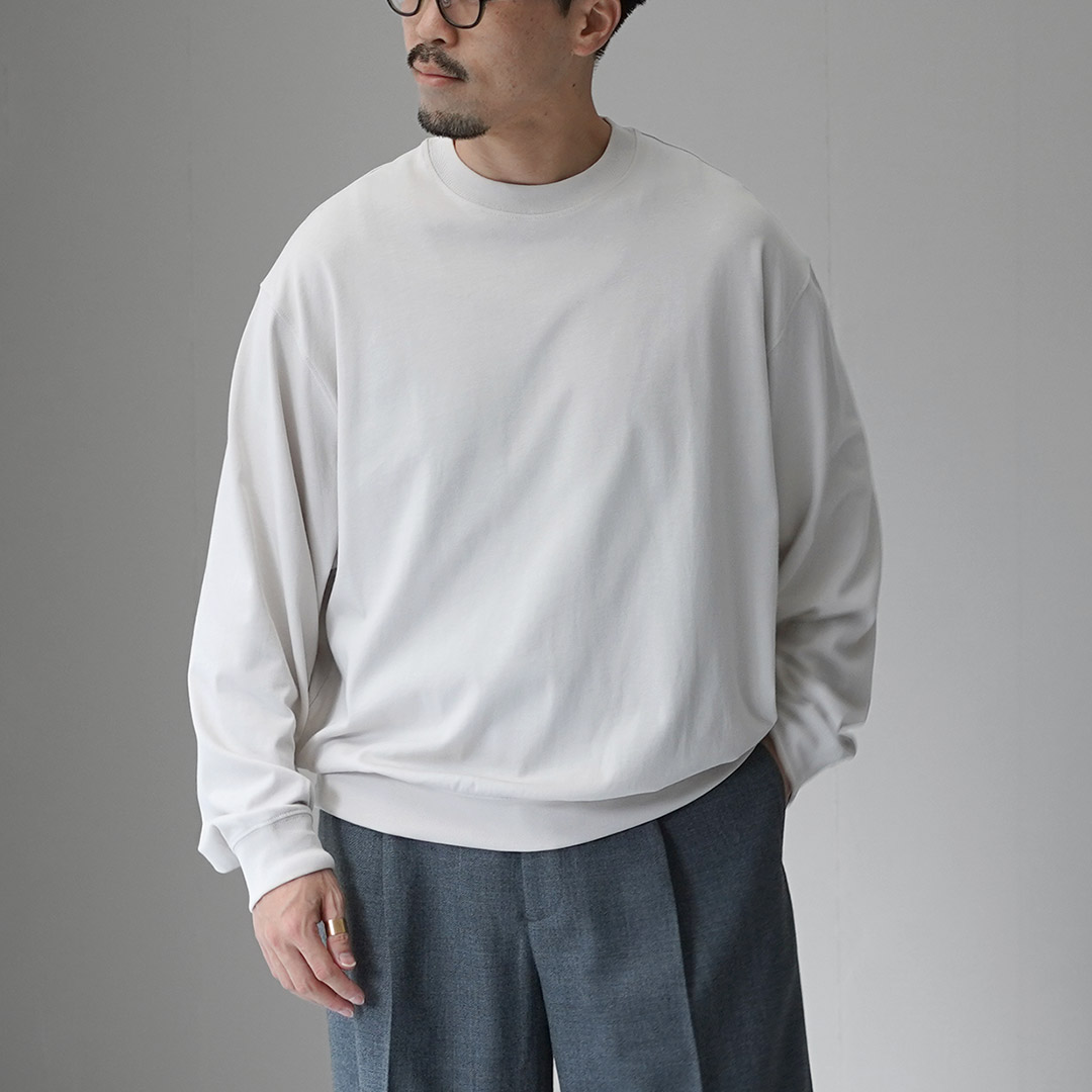HANDVAERK（ハンドバーク） 30//- クルーネック ロングスリーブTシャツ / メンズ 長袖 ロンT 無地 コットン 綿 | handvaerk | 01