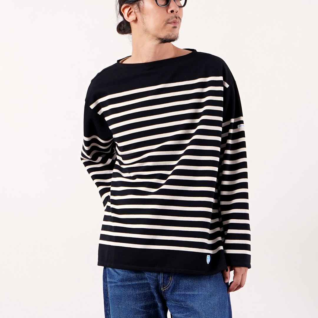 ORCIVAL（オーシバル） ワイド ボートネック ロングスリーブ プルオーバー フランス製 / メンズ ボーダー バスクシャツ 長袖 | ORCIVAL | 03