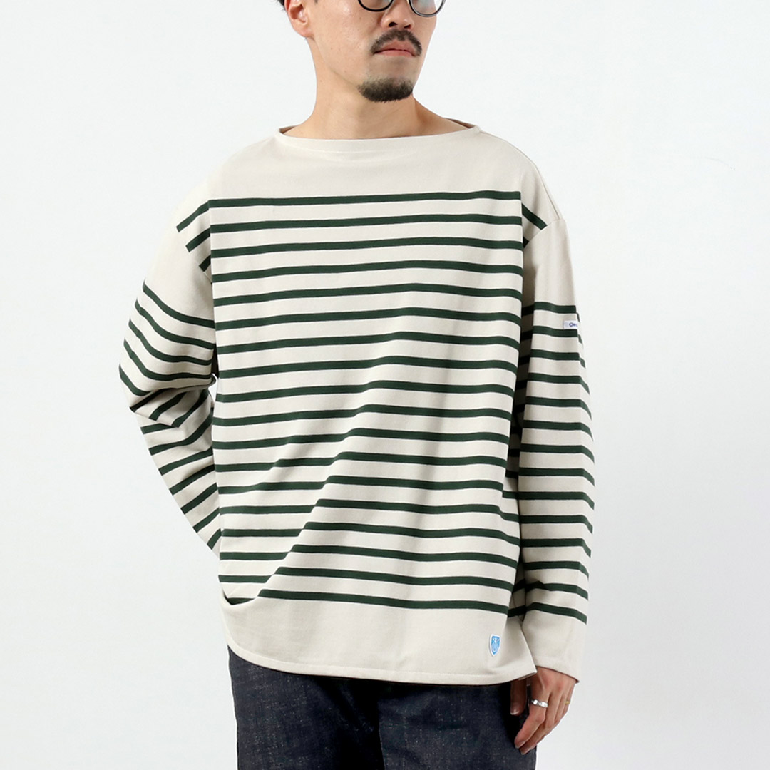 ORCIVAL（オーシバル） リラックスフィット ボートネック ロングスリーブ プルオーバー / メンズ ロンT バスクシャツ 長袖 | ORCIVAL | 02