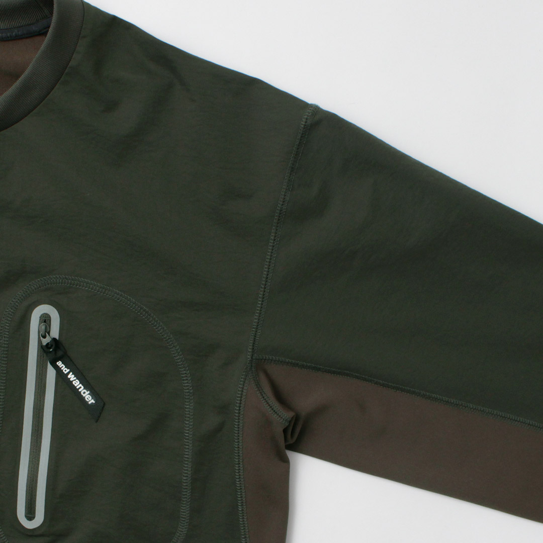 and wander（アンドワンダー） ハイブリッド ウォーム ポケット ロング