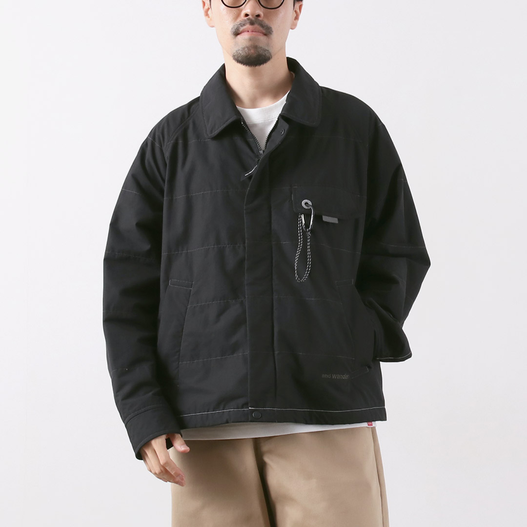 AND WANDER（アンドワンダー） コットンナイロン オクタ スイングトップ ジャケット / アウター メンズ 中綿 撥水 裏起毛 | and wander | 02