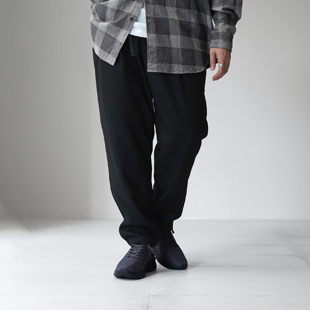 AND WANDER（アンドワンダー） リウール ツイード テーパードパンツ / メンズ イージーパンツ REWOOL tweed tapered pants | and wander | 03