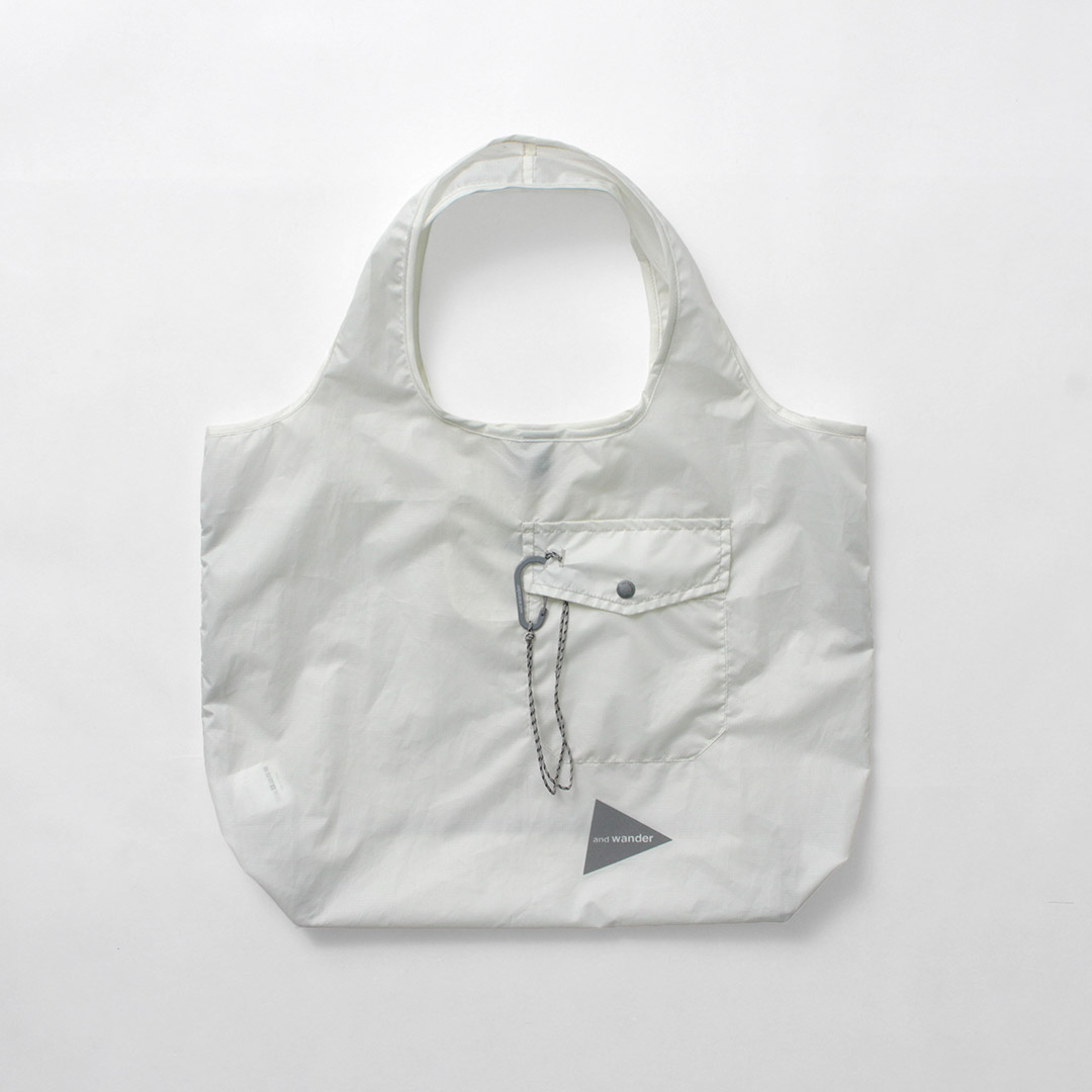 AND WANDER（アンドワンダー） グロッサリー ポケットバッグ /   パッカブル 撥水 A4 メンズ レディース ユニセックス | and wander | 01