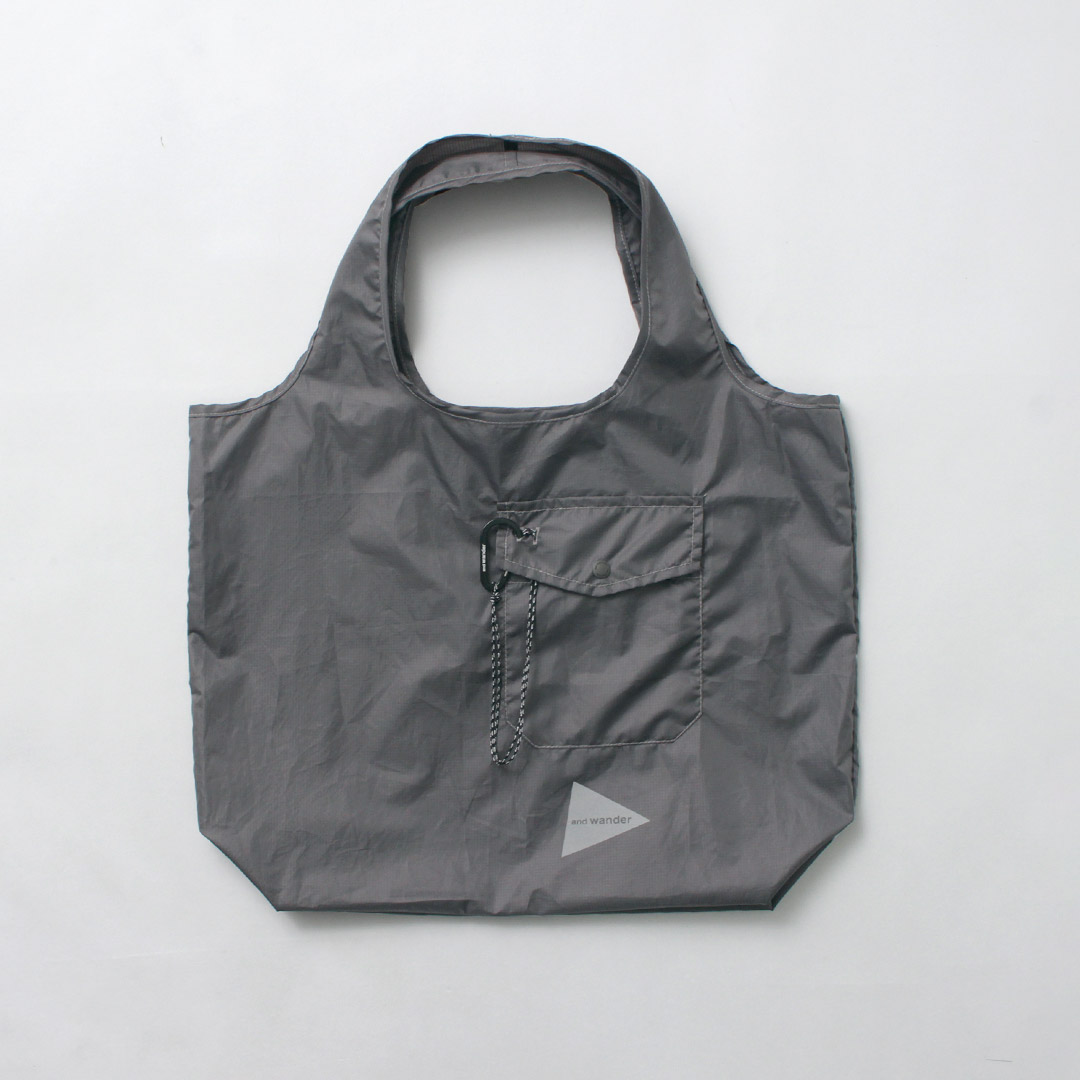 AND WANDER（アンドワンダー） グロッサリー ポケットバッグ /   パッカブル 撥水 A4 メンズ レディース ユニセックス | and wander | 02