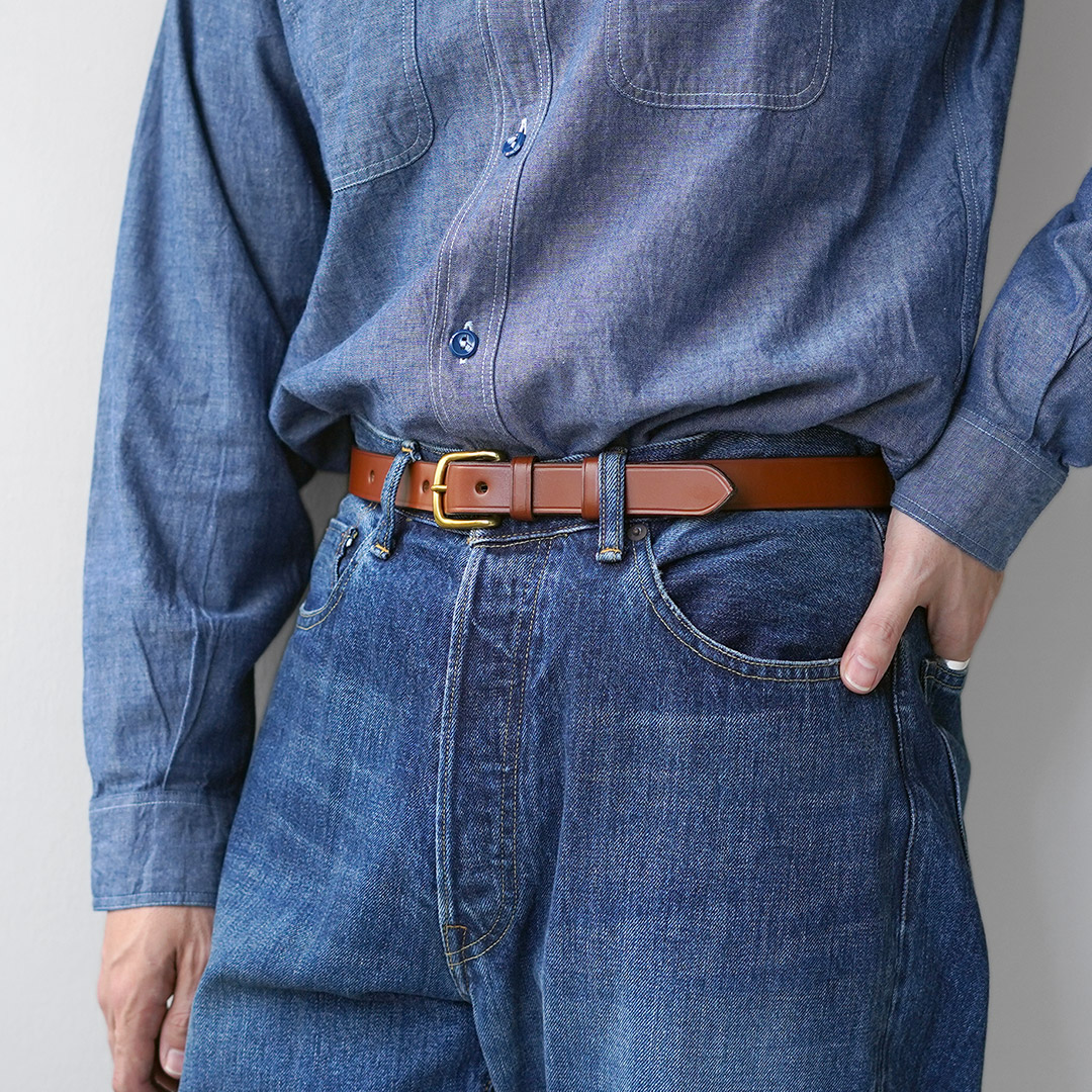 【極厚極上品】Pherrow’s　イングリッシュブライドルレザー高級ドレスベルト BRADY（ブレディ） ウエストエンド ベルト / カジュアル 本革