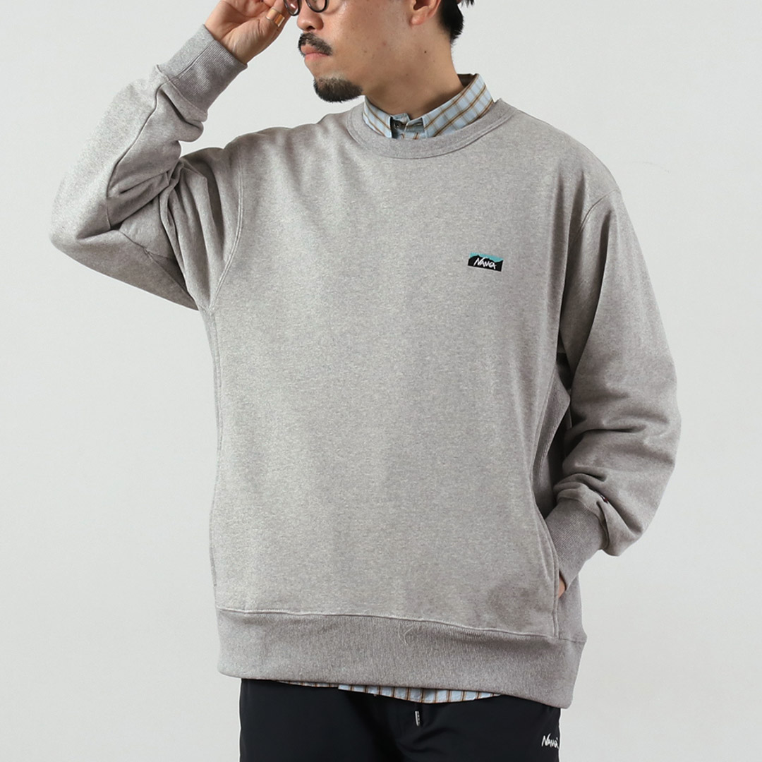 NANGA（ナンガ） エコハイブリッド ミニボックスロゴ刺繍 スウェット / トップス プルオーバー サスティナブル メンズ | NANGA | 02