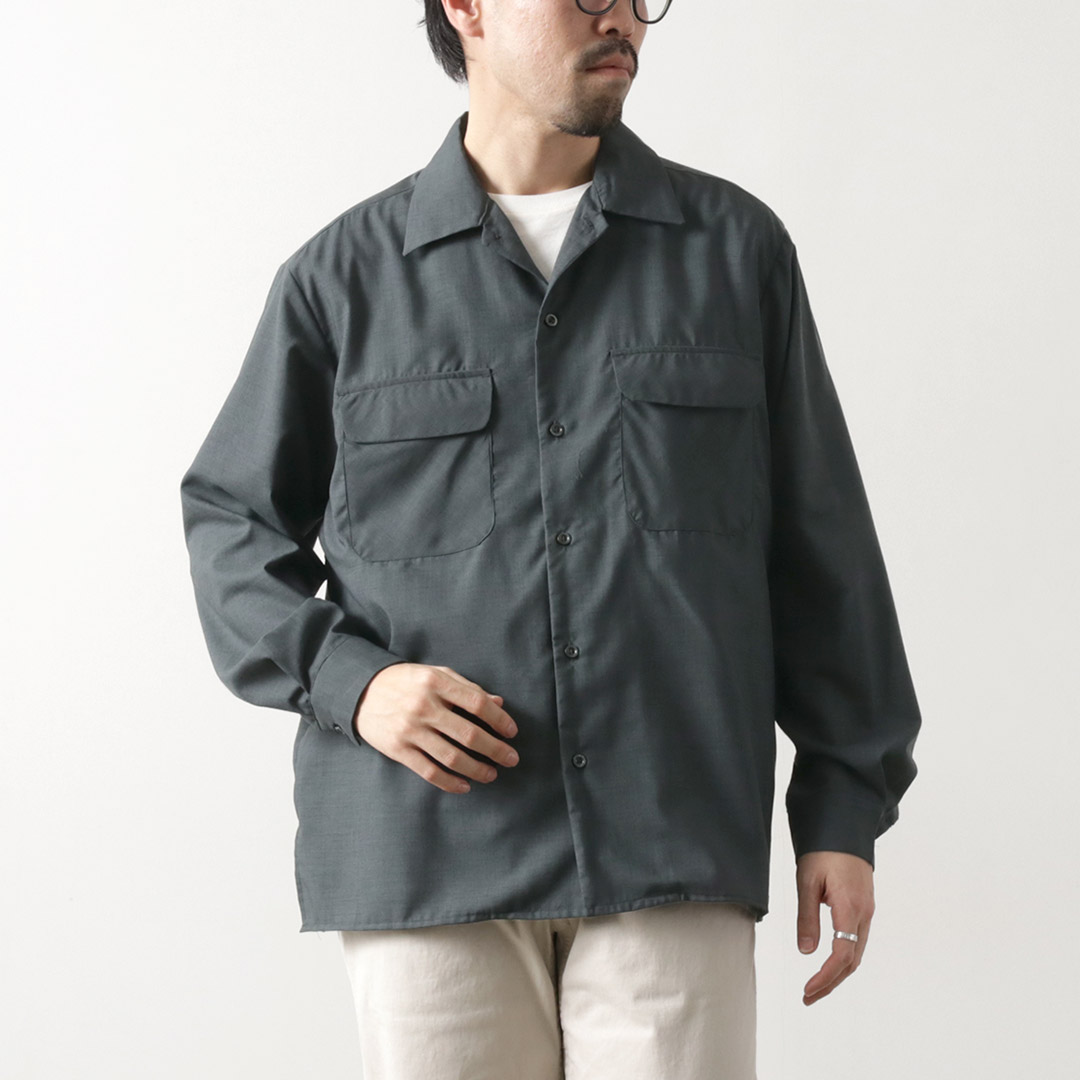 ROCOCO（ロココ） トロピカルウール オープンカラーシャツ / サマーウール メンズ 薄手 長袖 | ROCOCO | 02