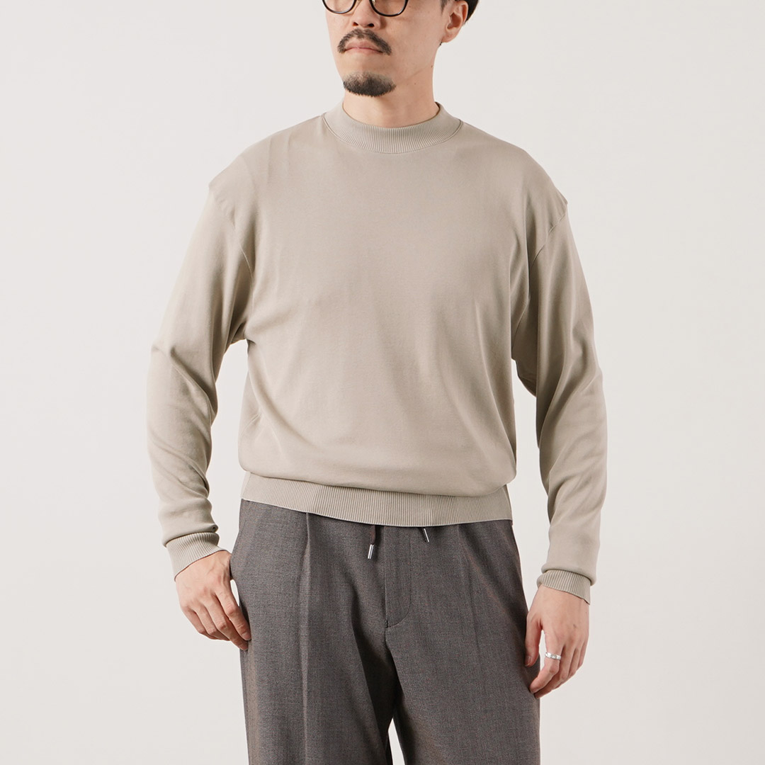 GICIPI（ジチピ） ジャグァーロ ハーフモックネック リラックスフィット ニットソー イタリア製 / メンズ コットン 長袖 | gicipi | 02