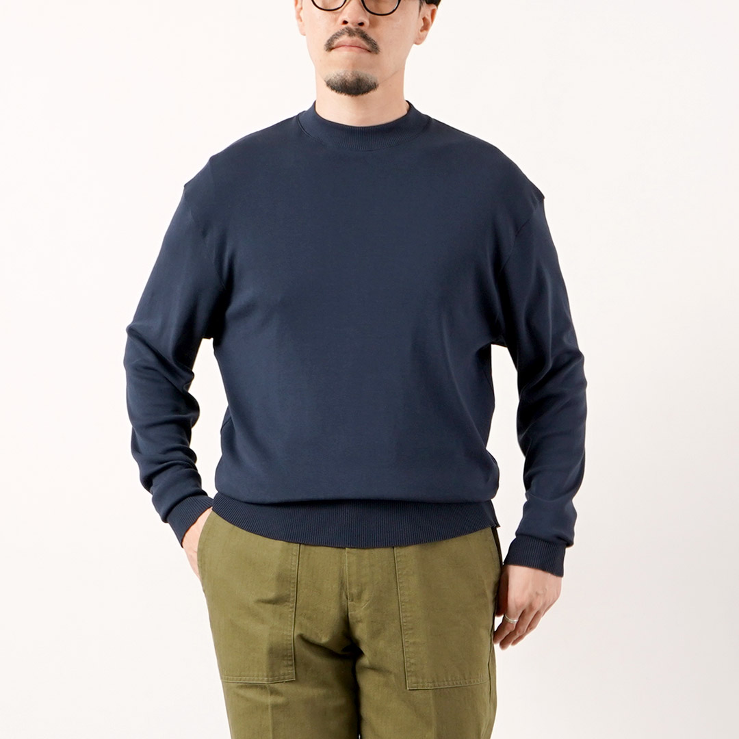 GICIPI（ジチピ） ジャグァーロ ハーフモックネック リラックスフィット ニットソー イタリア製 / メンズ コットン 長袖 | gicipi | 04