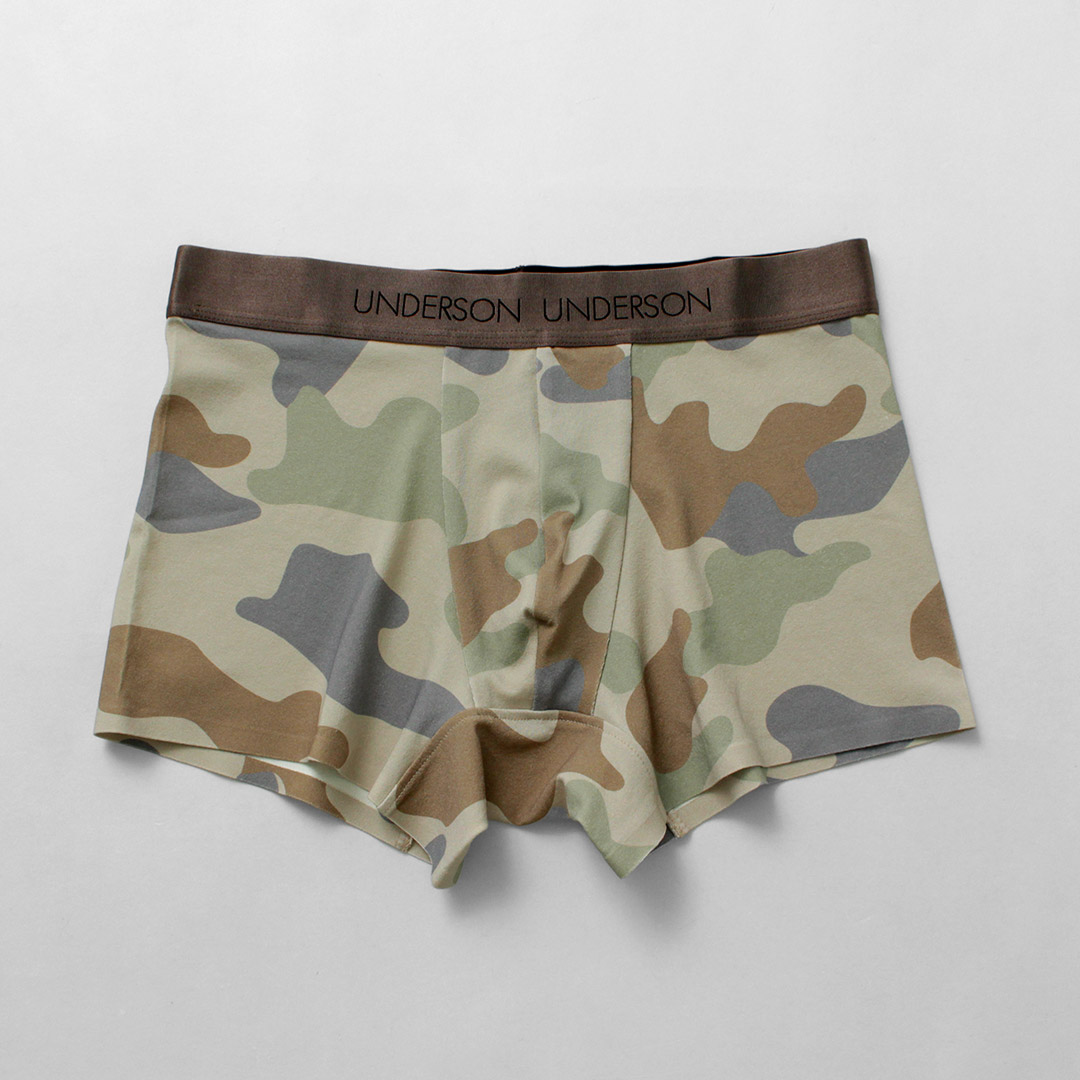 UNDERSON UNDERSON（アンダーソン アンダーソン） カモフラショートボクサー / メンズ 和紙 吸湿速乾 アンダーウェア 下着 | UNDERSON UNDERSON | 01