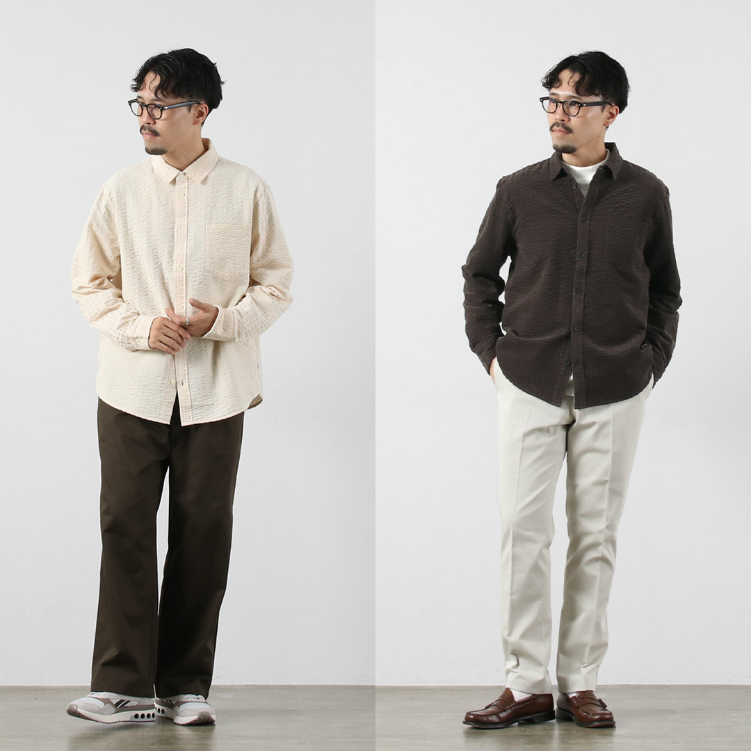 WAX LONDON（ワックスロンドン） シェリーシャツ シアサッカーコード