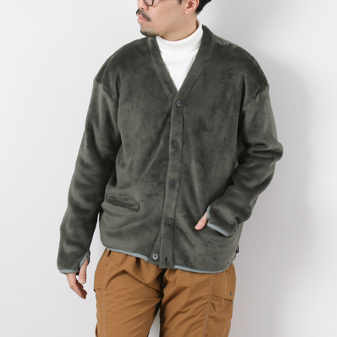 AXESQUIN（アクシーズクイン） ポーラテック ハイロフト ボタンカーディガン / ジャケット ライトアウター メンズ ボア | AXESQUIN | 01