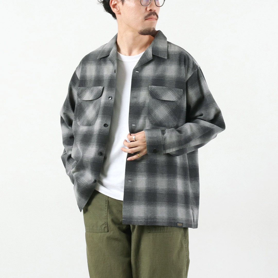 PENDLETON（ペンドルトン） ネルチェック オープンカラーシャツ / トップス メンズ 長袖 柄シャツ オンブレ | PENDLETON | 01