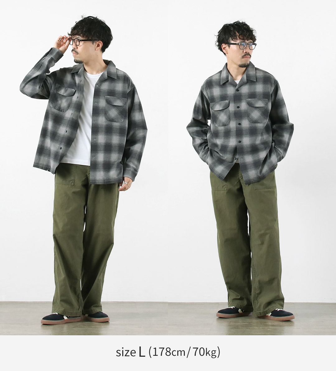 試着のみ❗️PENDLETON チェック柄長袖シャツ PENDLETON（ペンドルトン） ネルチェック オープンカラーシャツ