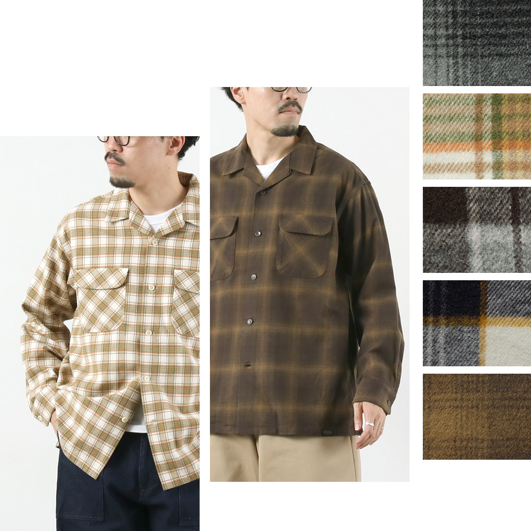 PENDLETON チェック柄 長袖シャツ Lサイズ PENDLETON（ペンドルトン） オープンカラーシャツ / トップス メンズ