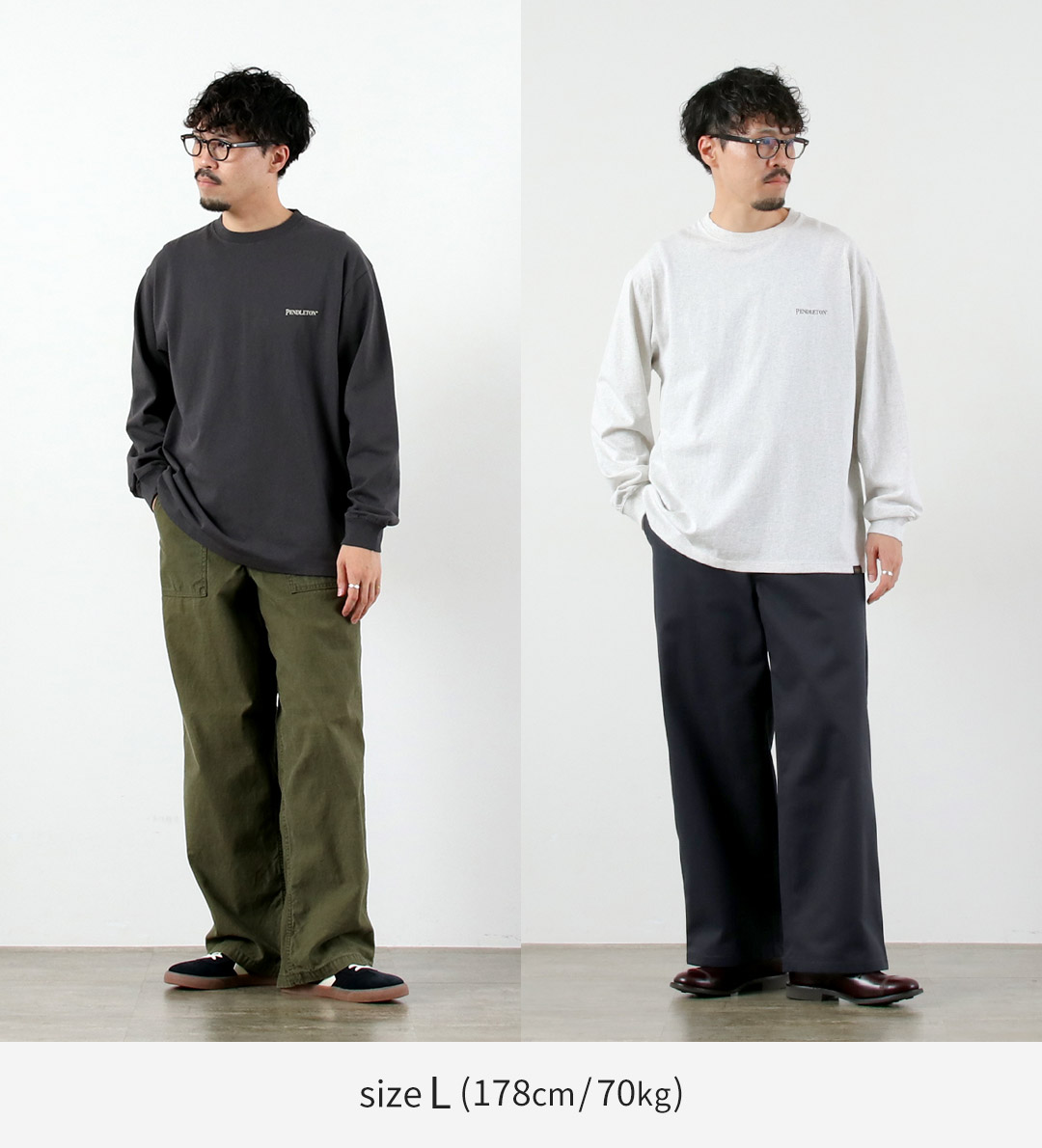 【リン君】ペンドルトン スウェット XL＋Tシャツセット PENDLETON（ペンドルトン） バックプリント ロングスリーブTシャツ