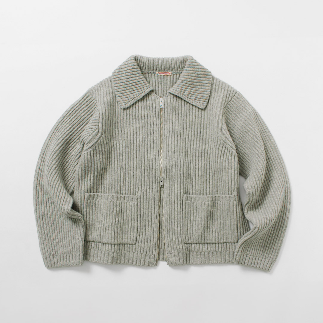 RYE TENDER（ライテンダー） ジェローム ジャケット 両畦編みフルジップブルゾン / カーディガン メンズ レディース | RYE TENDER | 01