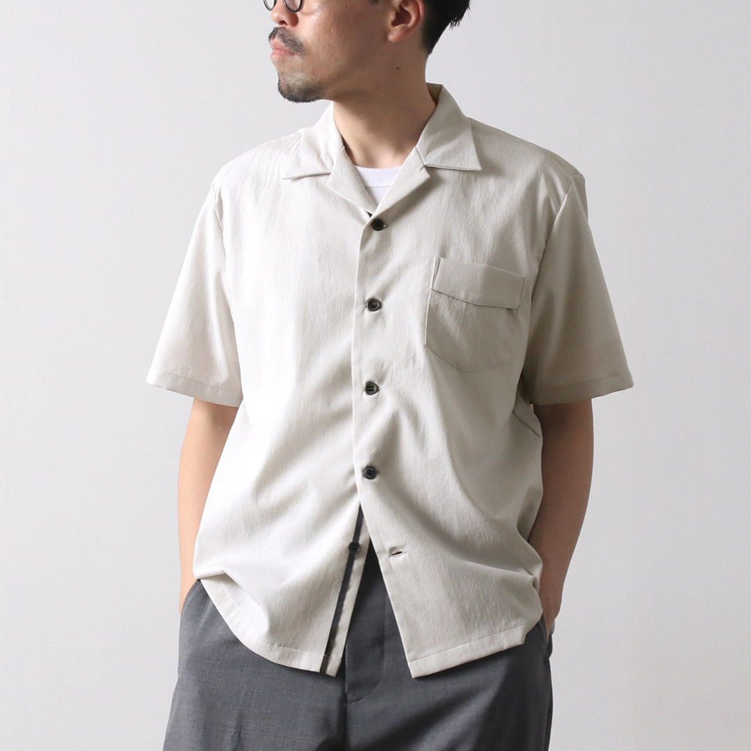 RAG（ラグ） ドットエア オープンカラーシャツ / メンズ 開襟 半袖 吸汗 速乾 軽量 ストレッチ 撥水 メンズ | RAG | 01