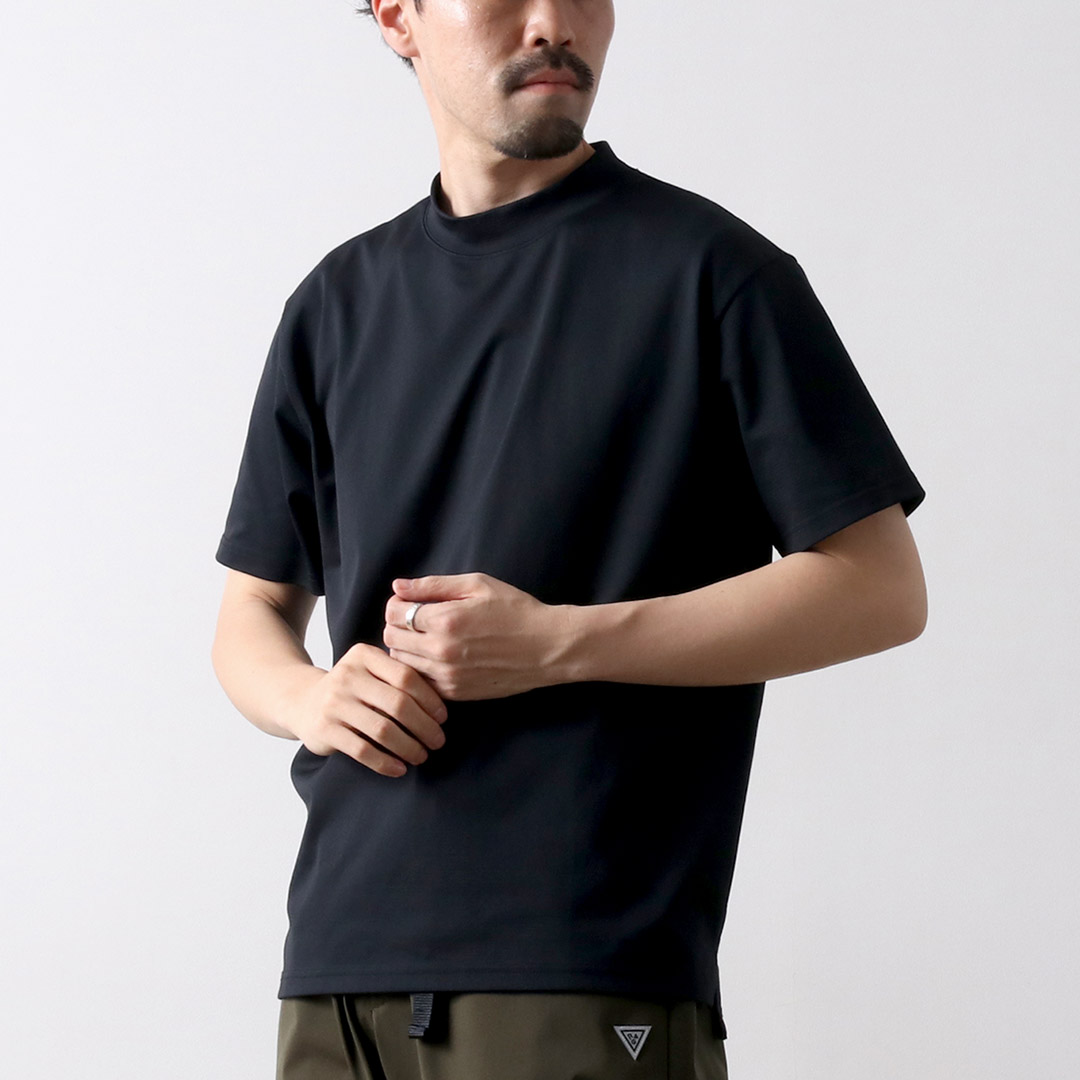 RAG（ラグ） ソフトクール モックネック ショートスリーブTシャツ / 半袖 トップス メンズ 接触冷感 吸汗速乾 伸縮 汗染み | RAG | 02
