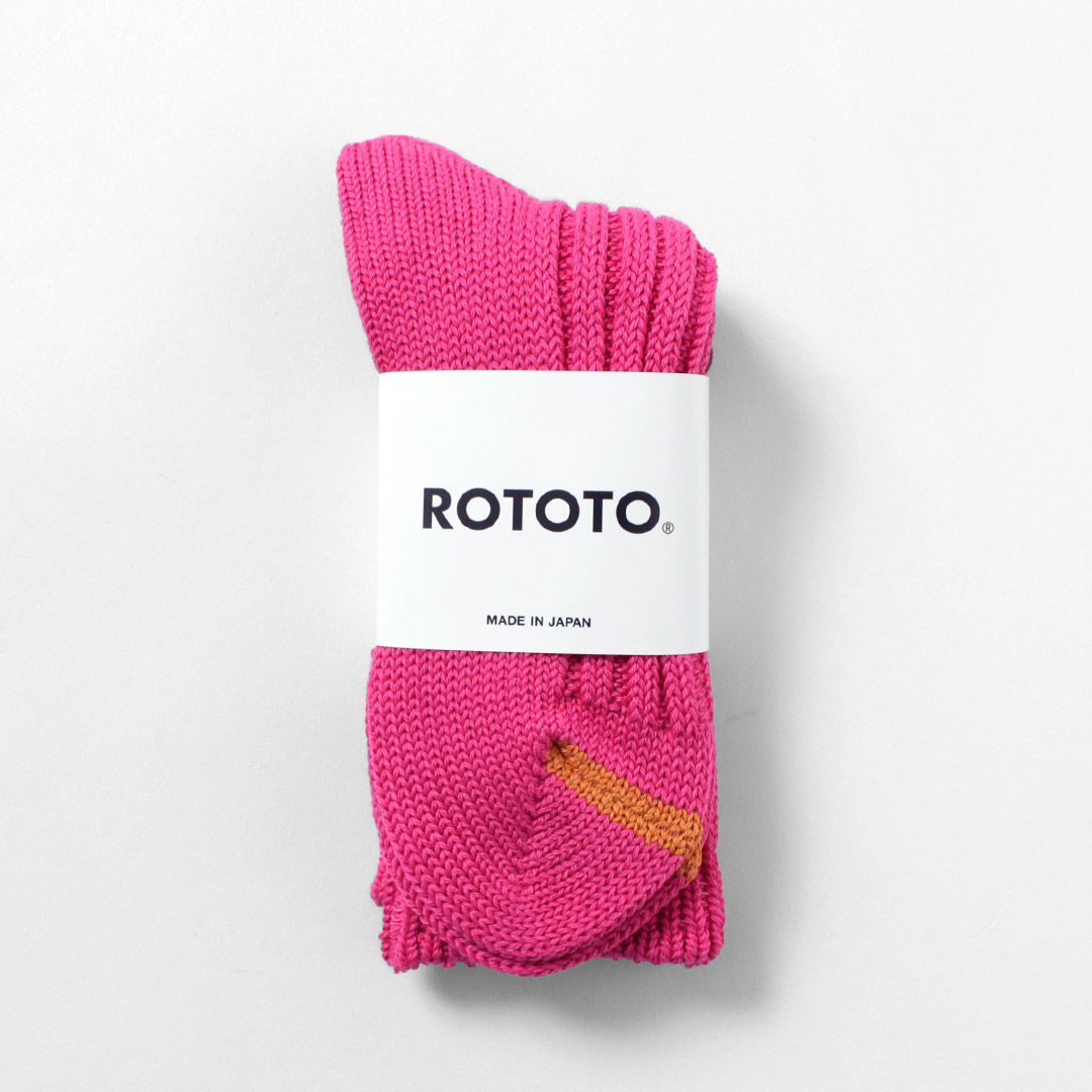 ROTOTO（ロトト） チャンキー リブクルーソックス / メンズ ウィメンズ 靴下 ユニセックス コットン CHUNKY RIBBED CREW SOCKS | ROTOTO | 02