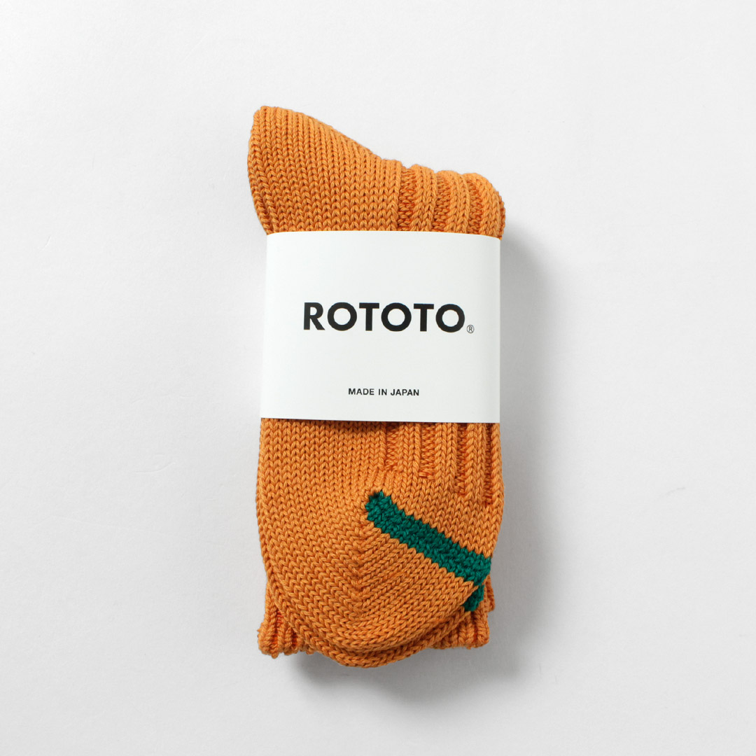 ROTOTO（ロトト） チャンキー リブクルーソックス / メンズ ウィメンズ 靴下 ユニセックス コットン CHUNKY RIBBED CREW SOCKS | ROTOTO | 03