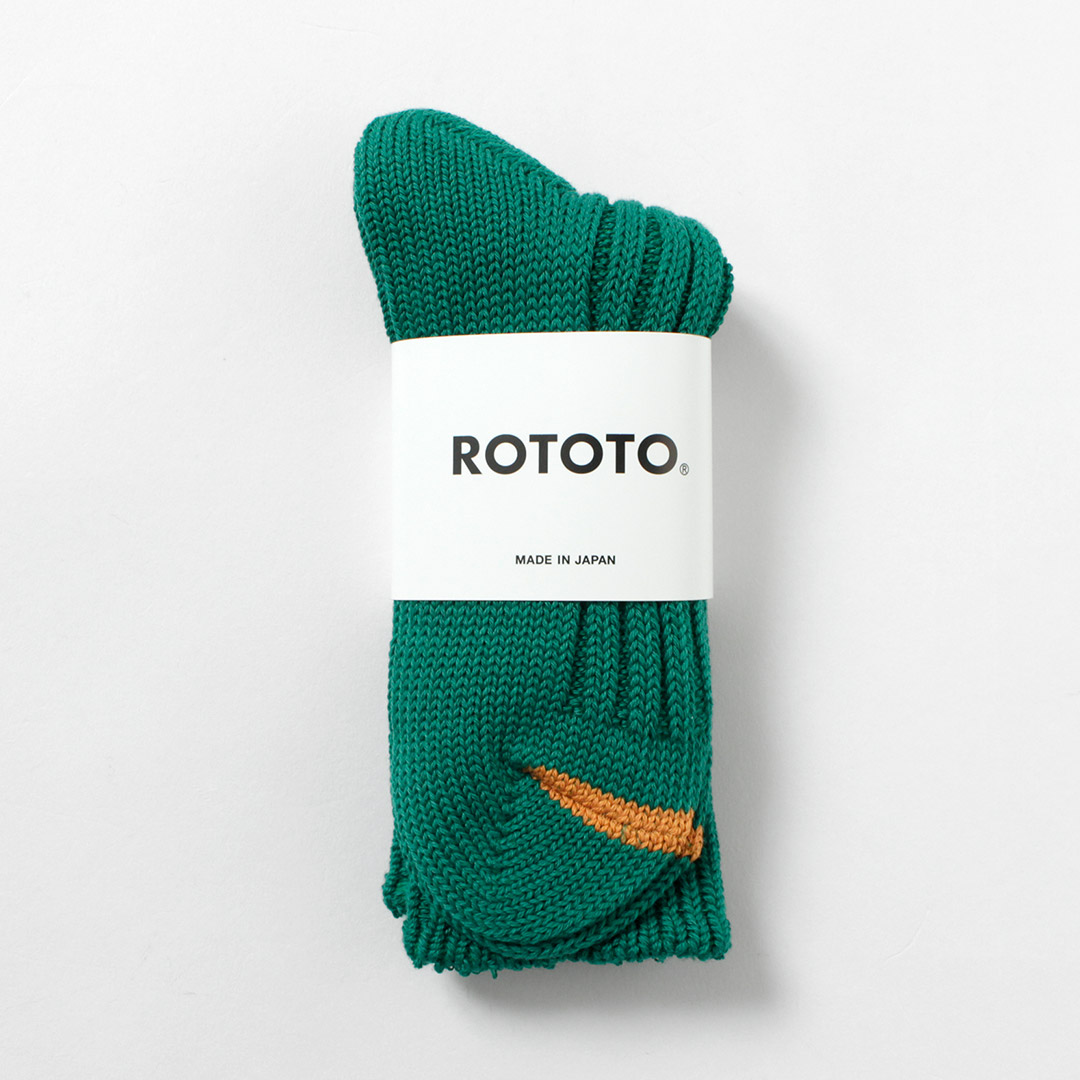 ROTOTO（ロトト） チャンキー リブクルーソックス / メンズ ウィメンズ 靴下 ユニセックス コットン CHUNKY RIBBED CREW SOCKS | ROTOTO | 04