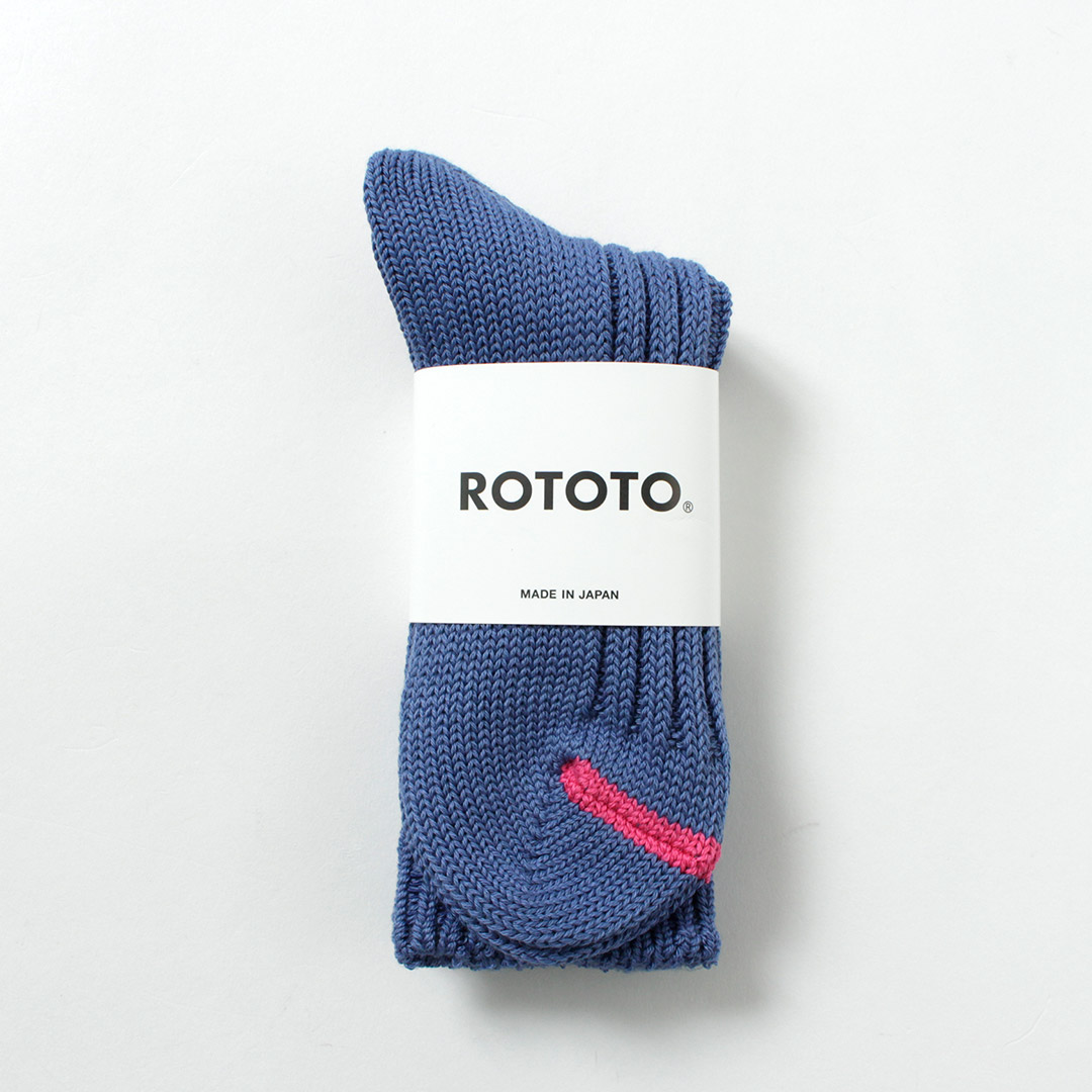ROTOTO（ロトト） チャンキー リブクルーソックス / メンズ ウィメンズ 靴下 ユニセックス コットン CHUNKY RIBBED CREW SOCKS | ROTOTO | 05