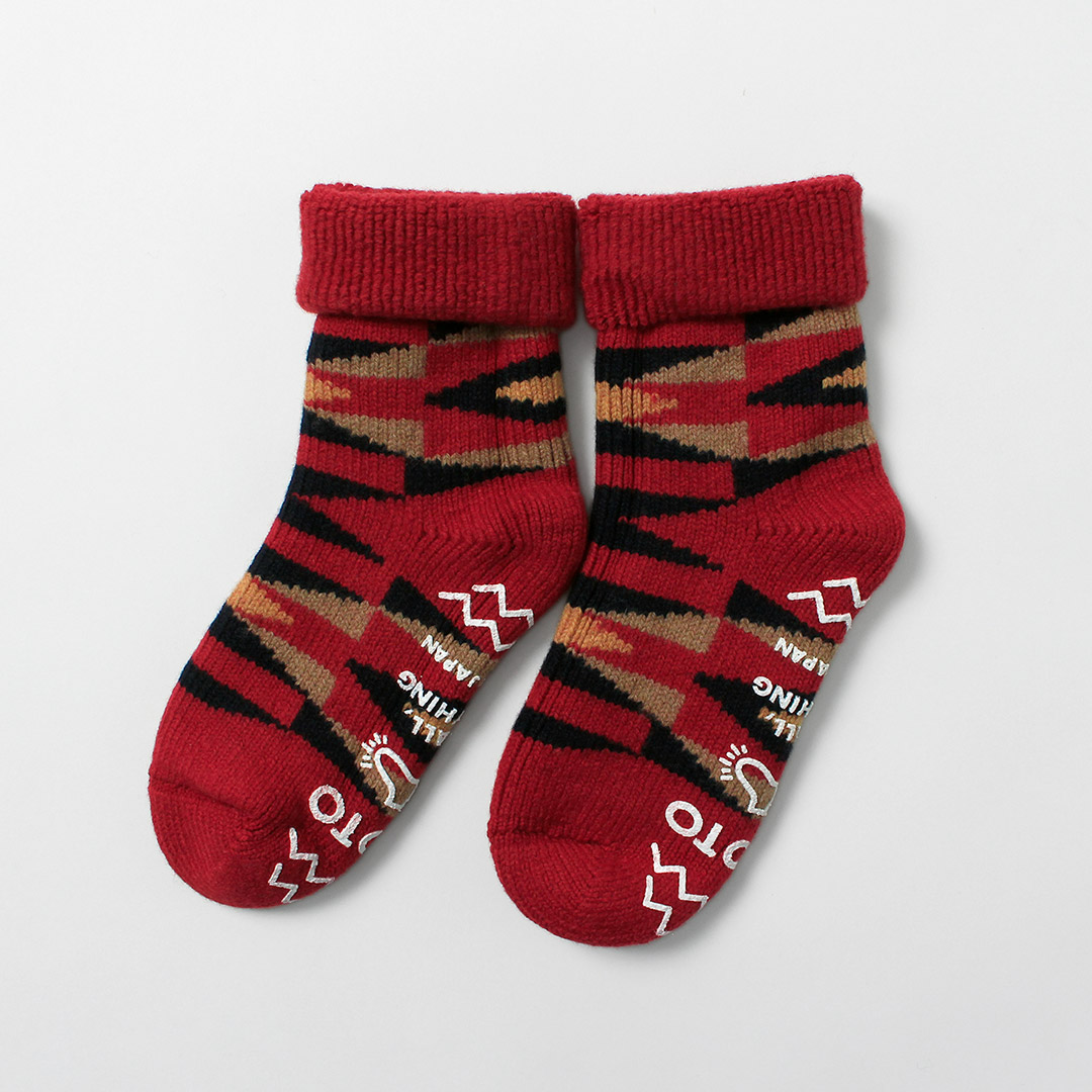 ROTOTO（ロトト） メリノラムウール ルームソックス ネイティブ / 靴下 メンズ レディース 柄 ギフト 日本製 R1546 | ROTOTO | 02