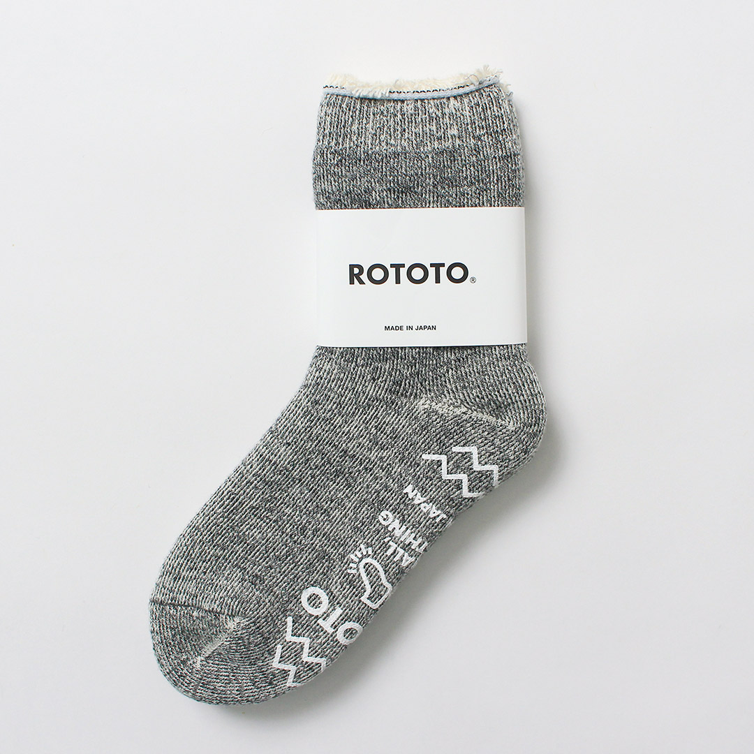 ROTOTO（ロトト） ダブルフェイス ルームソックス シャギーパイル / 靴下 メンズ レディース 冬 滑り止め 暖かい 日本製 | ROTOTO | 01