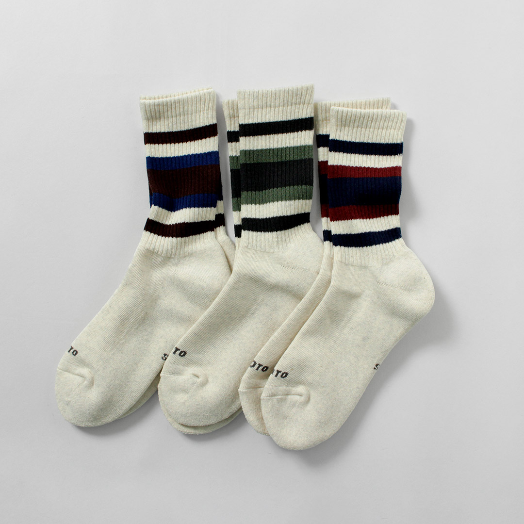 ROTOTO（ロトト） 3パック エブリデイ アスレチック ソックス / 靴下 メンズ レディース 3足セット 日本製 | ROTOTO | 02