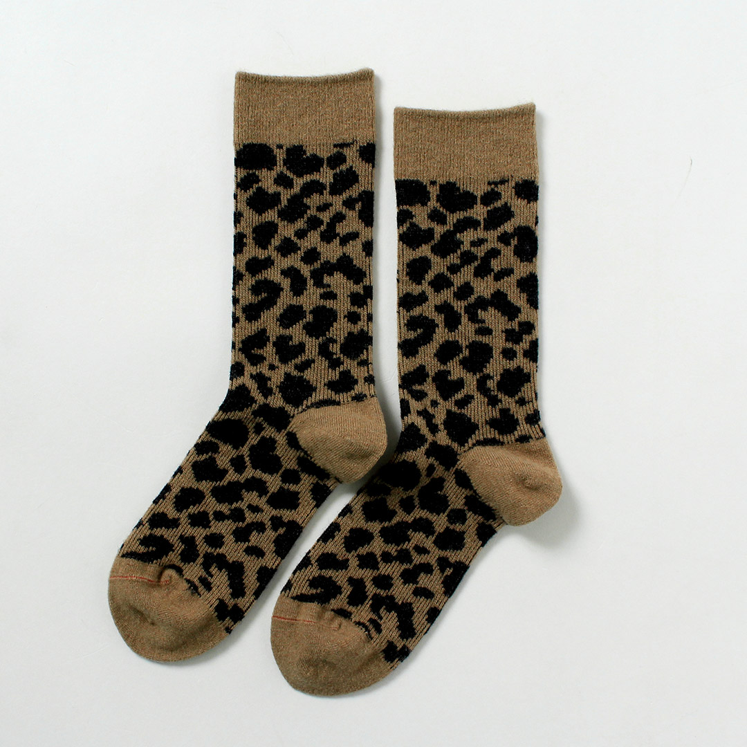 ROTOTO（ロトト） レオパードパターン メリノソックス / 靴下 メンズ ウィメンズ ユニセックス 柄ソックス | ROTOTO | 02