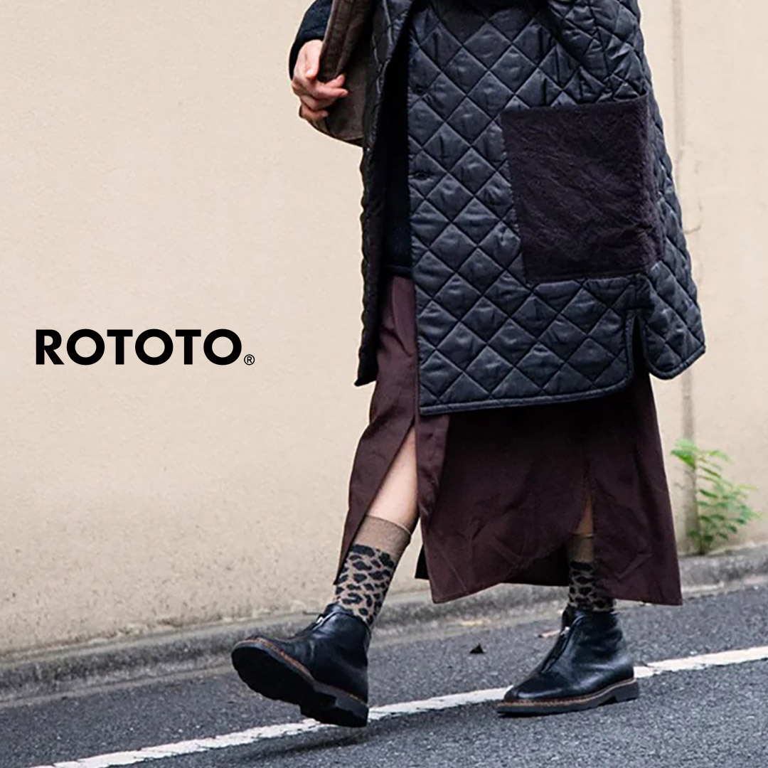 そると リクエストオーダー ROTOTO（ロトト） レオパードパターン メリノソックス / 靴下 メンズ