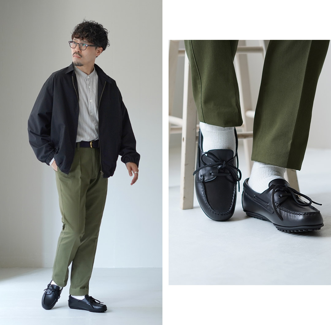 美品　リプロダクション オブ ファウンド　レザー　デッキシューズ　ラバーソール REPRODUCTION OF FOUND（リプロダクション オブ ファウンド