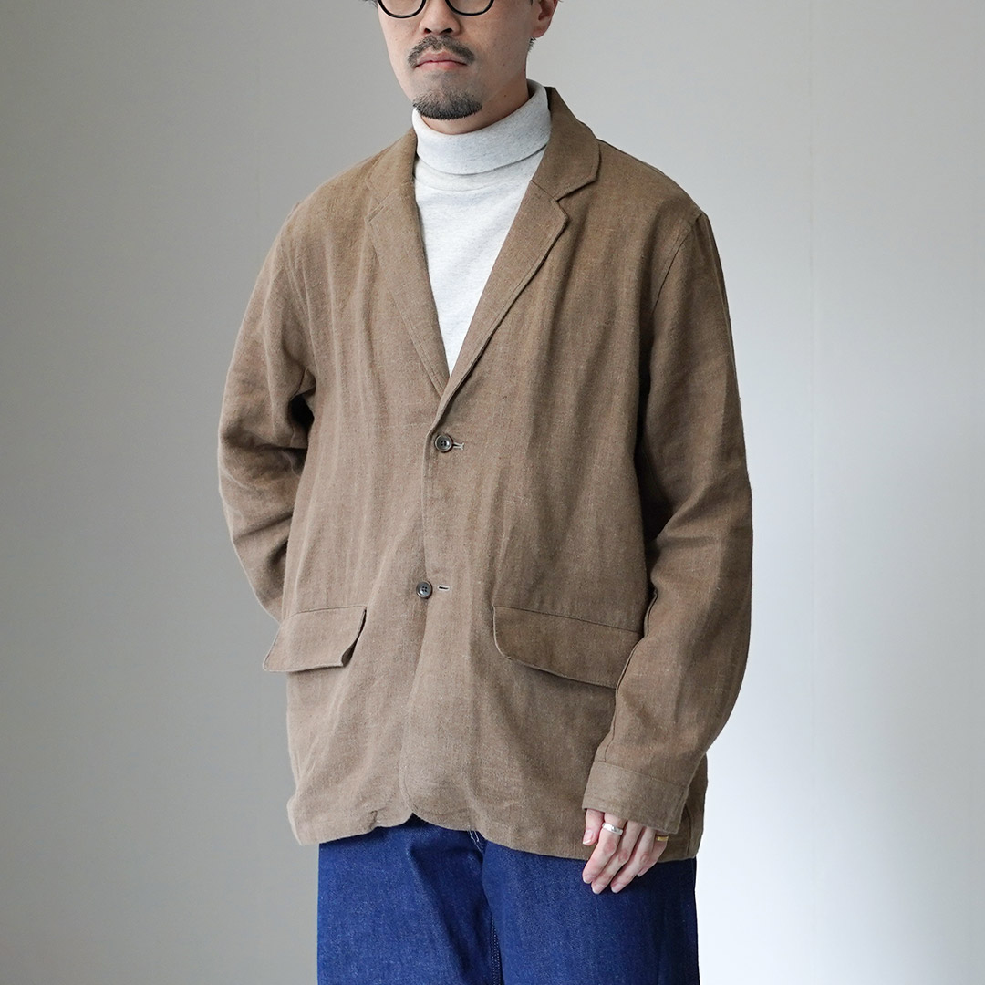 KEMA DESIGNS（ケマデザインズ） ジャーマン ワークテーラードジャケット / メンズ リネン シングル 羽織 | kema designs | 01