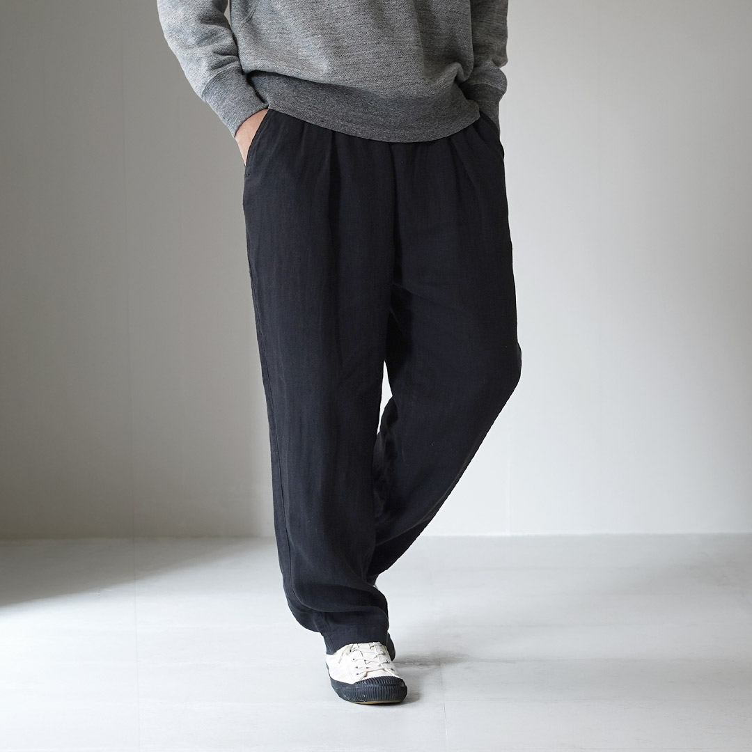 KEMA DESIGNS（ケマデザインズ） ジャーマン 1タック イージーパンツ / メンズ リネン セットアップ ゴム 日本製 | kema designs | 02