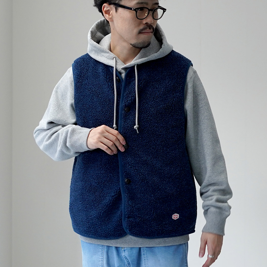 VINCENT ET MIREILLE（ヴァンソン エ ミレイユ） ボアベスト プレイド M / メンズ フリース 保温 Boa Vest Plaid | VINCENT ET MIREILLE | 02