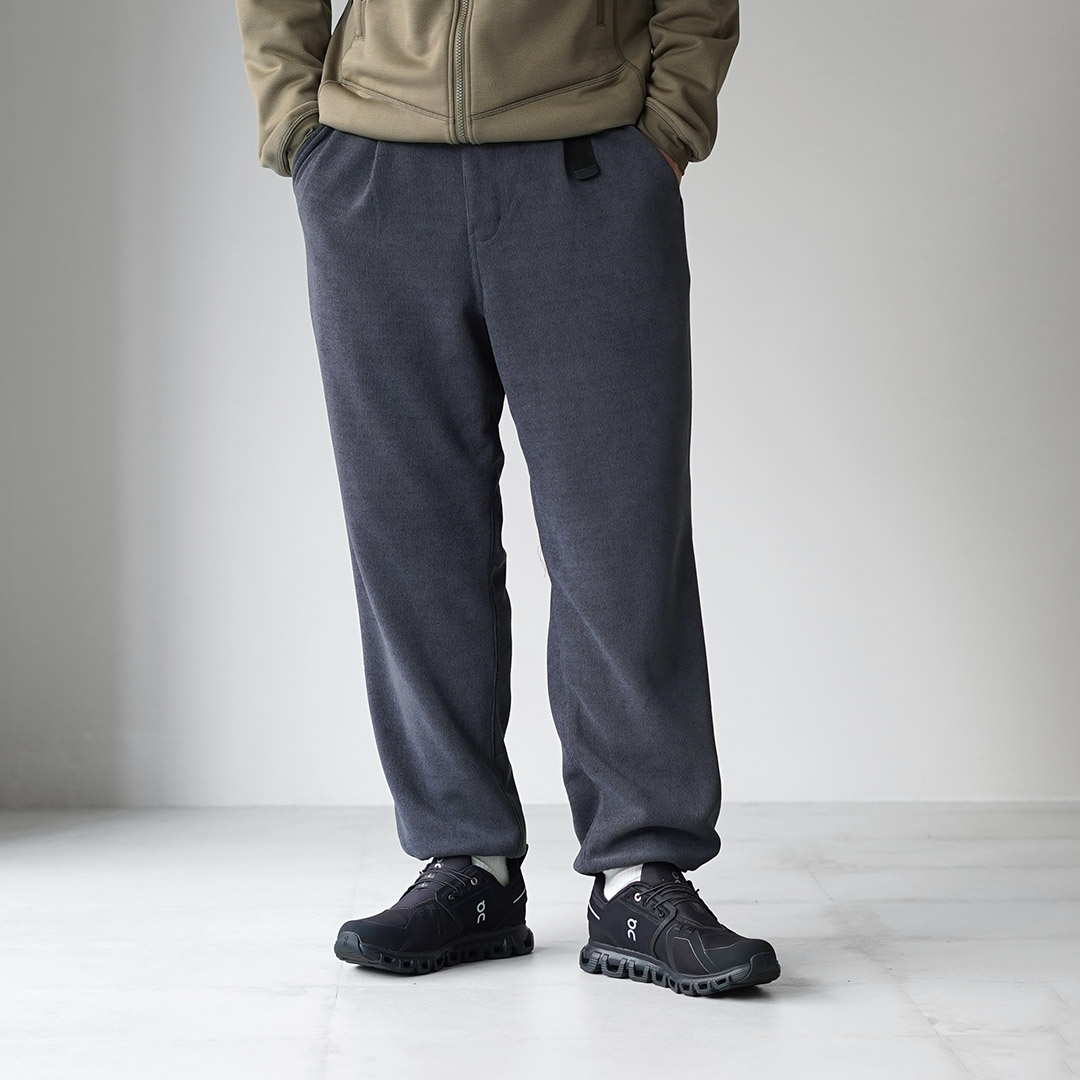 THOUSAND MILE（サウザンド マイル） ニットフリース ベルトパンツ / メンズ イージーパンツ 裏起毛 暖パン 冬 | THOUSAND MILE | 01