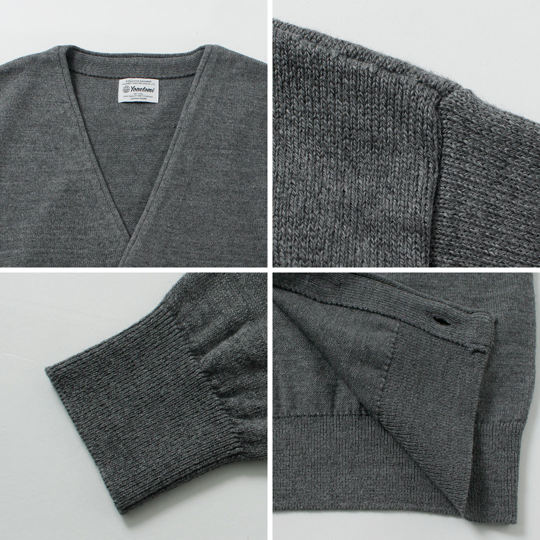 Yonetomi New Basic コットン ニット カーディガン サイズXL Yonetomi NEW BASIC YONETOMI NEW BASIC（ヨネトミニューベーシック