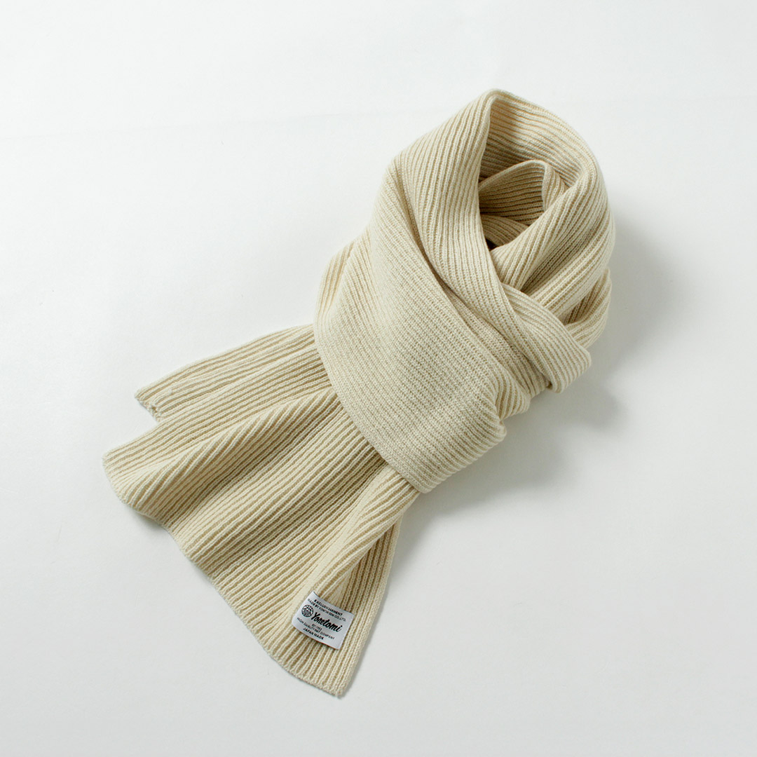 YONETOMI NEW BASIC（ヨネトミニューベーシック） リジッド カシミア マフラー / カシミヤ メンズ 日本製 | Yonetomi NEW BASIC | 01