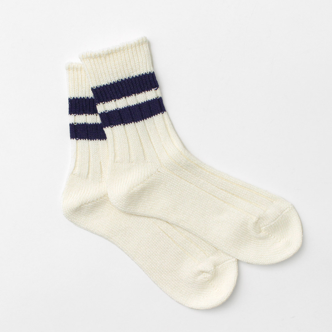 DECKA QUALITY SOCKS（デカ） 和紙×オーガニックコットン リブ ラインソックス / メンズ レディース SHOWATABE | decka Quality socks | 02