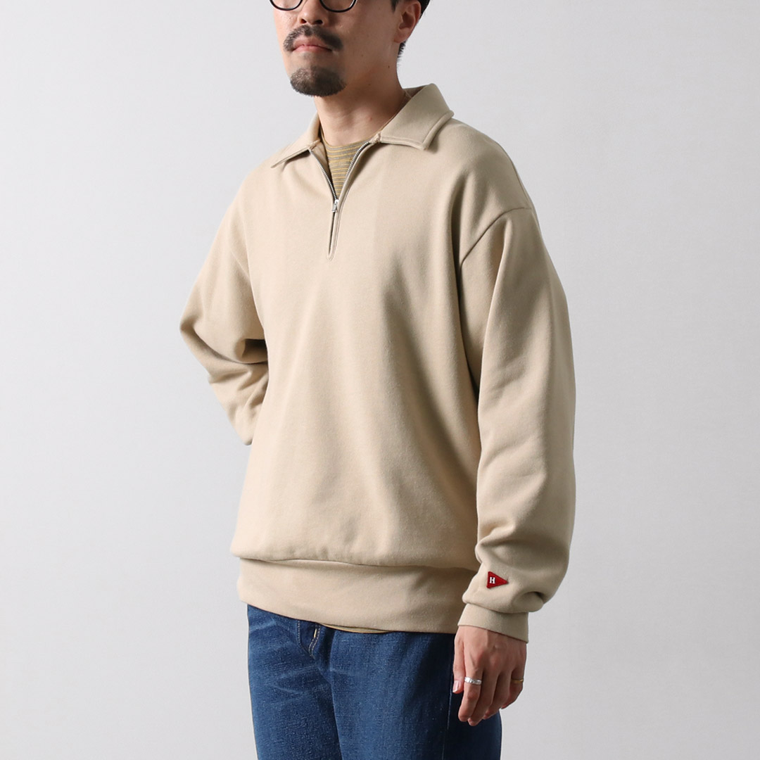 HEALTHKNIT（ヘルスニット） クラシックスウェット カラード ハーフジップ / メンズ 長袖 トレーナー 裏起毛 | Healthknit | 02