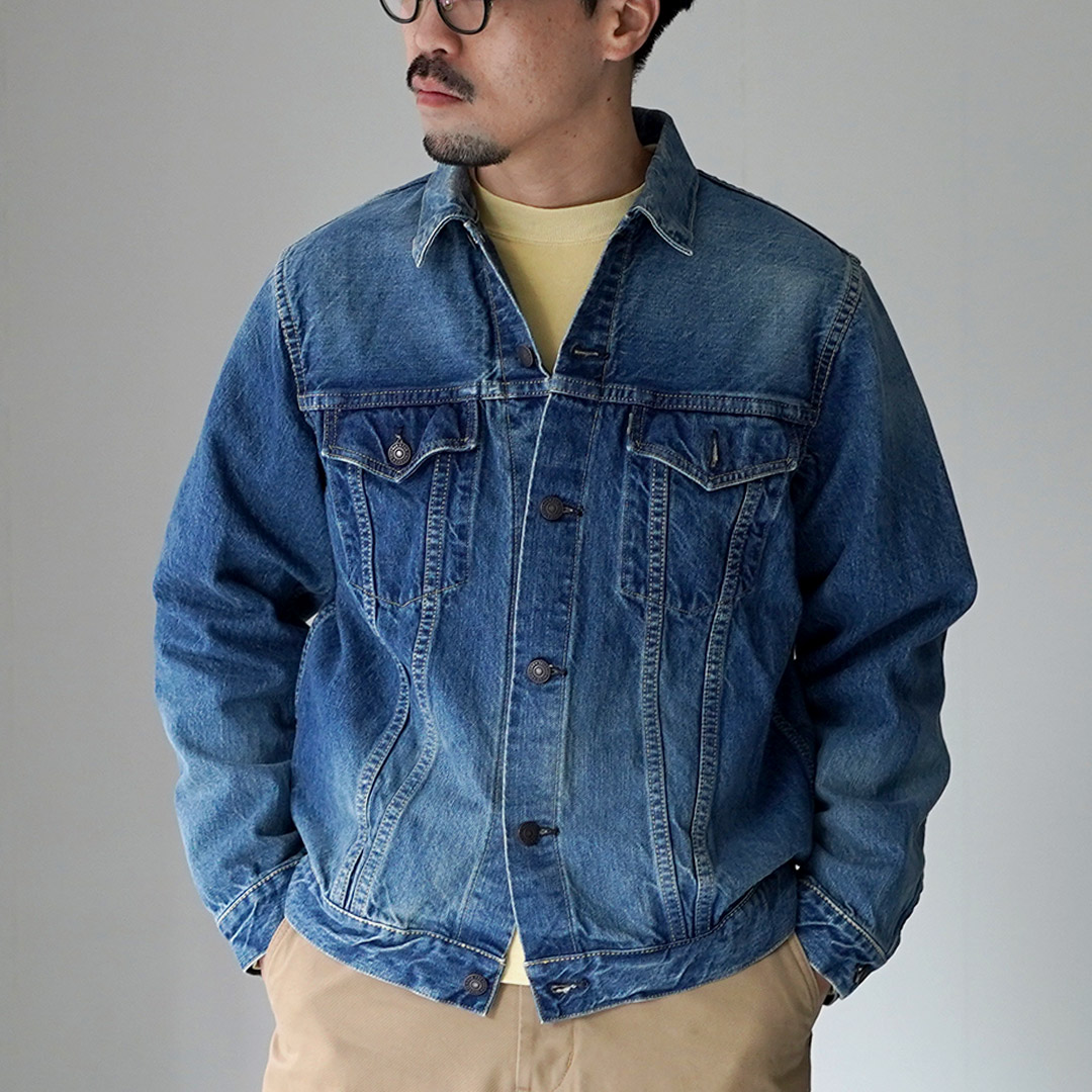 FOB FACTORY（FOBファクトリー） F2444 セルヴィッチ デニム 3rdジャケット ユーズド / Gジャン ライトアウター コットン メンズ | FOB FACTORY | 01