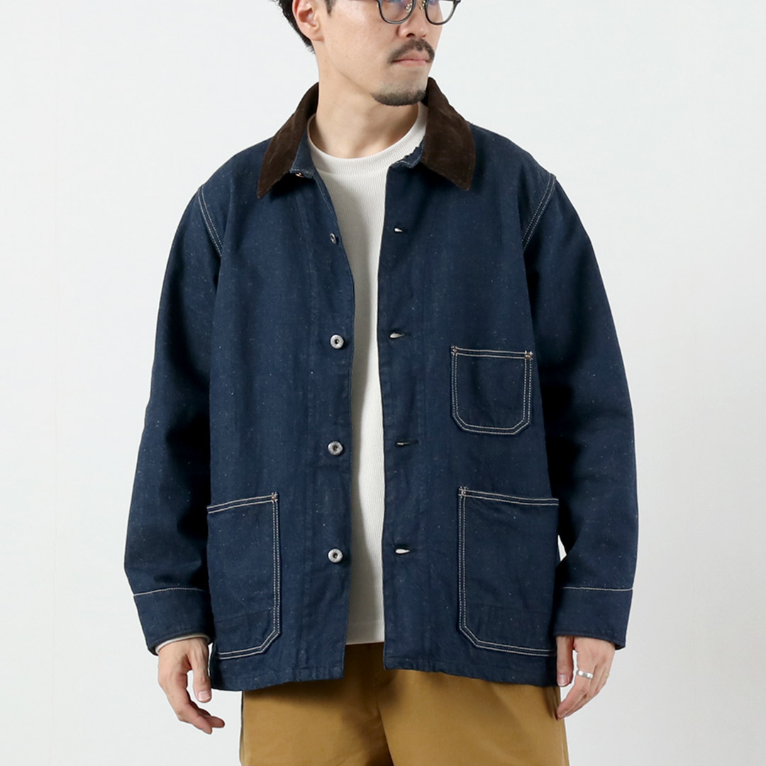 FOB FACTORY（FOBファクトリー） F2456 デニム チョアジャケット ブランケットライナー / メンズ アウター ワーク 綿 日本製 | FOB FACTORY | 01